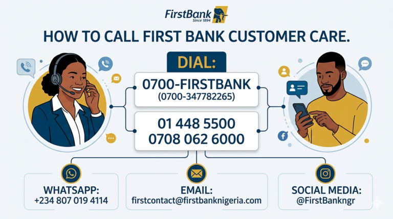 How to call First bank customer care